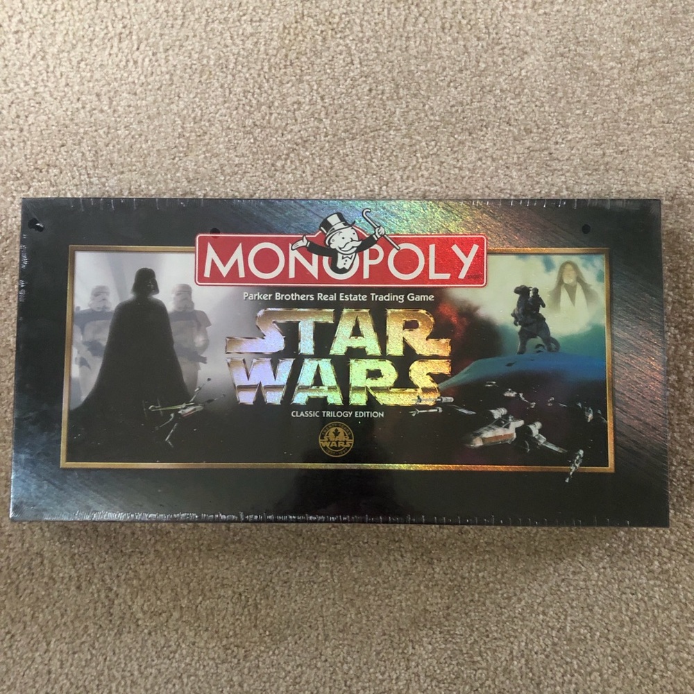 Monopoly Star Wars Classic Trilogy Edition Board Game - Black/Holographic